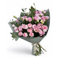 Bouquet of Pink Eustoma "Delicate Cloud of Feelings"