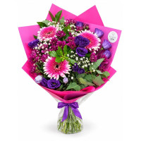 Mixed bouquet with Pink/purple Flowers