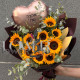 Sunflower bouquet with a heart - delivery in Haifa and Krayot