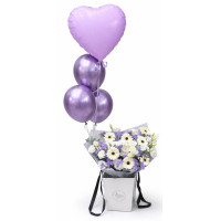Holiday bouquet set with balloons
